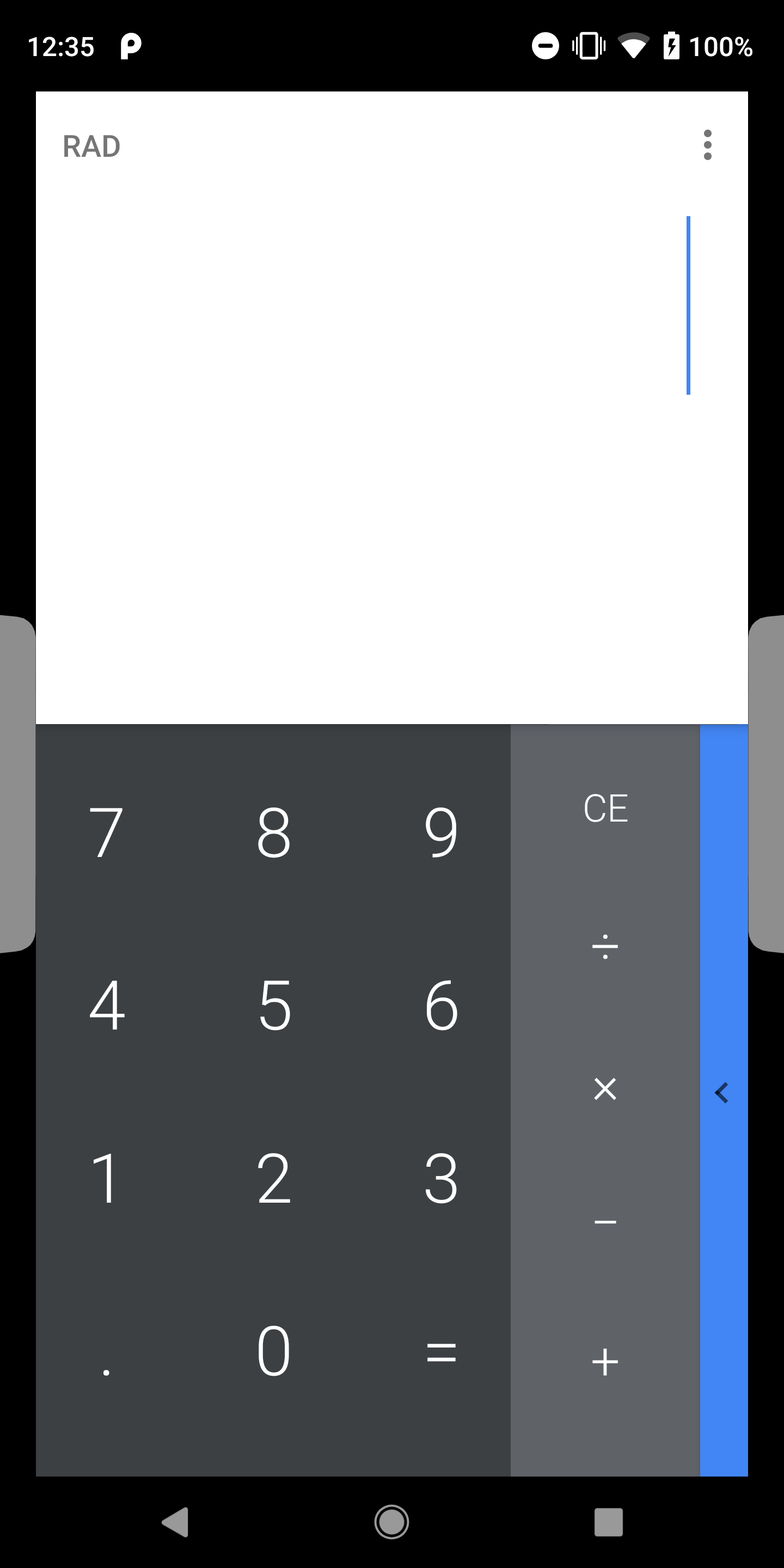 Screenshot of an activity on a display with a cutout on the long edge in portrait,
letterbox is applied.